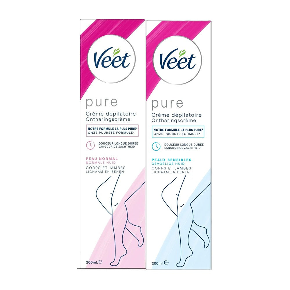 Veet - Ontharingscreme - Gemengde Doos - Pure - Sensitive & Normal Skin - 2 Assortimenten - 36 Stuks