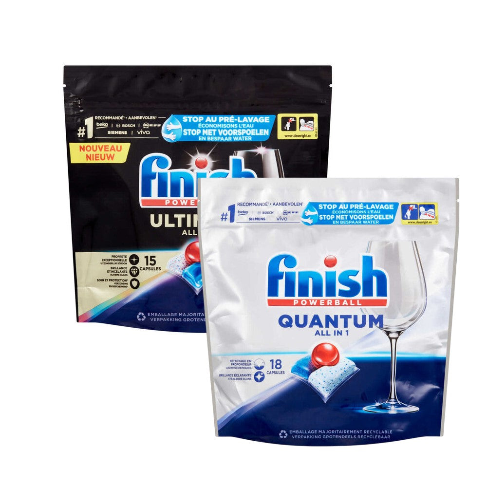Finish Powerball - Display - Vaatwas Capsule - Quantum All-in 1 & Ultimate All-in 1 - 2 Assortimenten - 7 Stuks