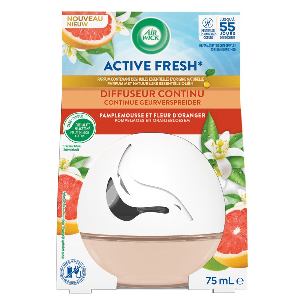 Air Wick - Luchtverfrisser - Active Fresh Liquid Air - Grapefruit & Orange Blossom - 75ml