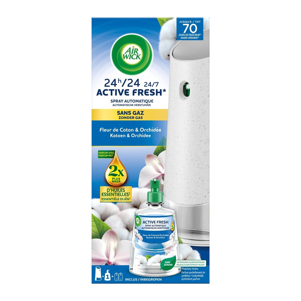Air Wick - Elektrisch Luchtverfrisser - Starterset - Active Fresh - Softness Of Cotton - 228ml