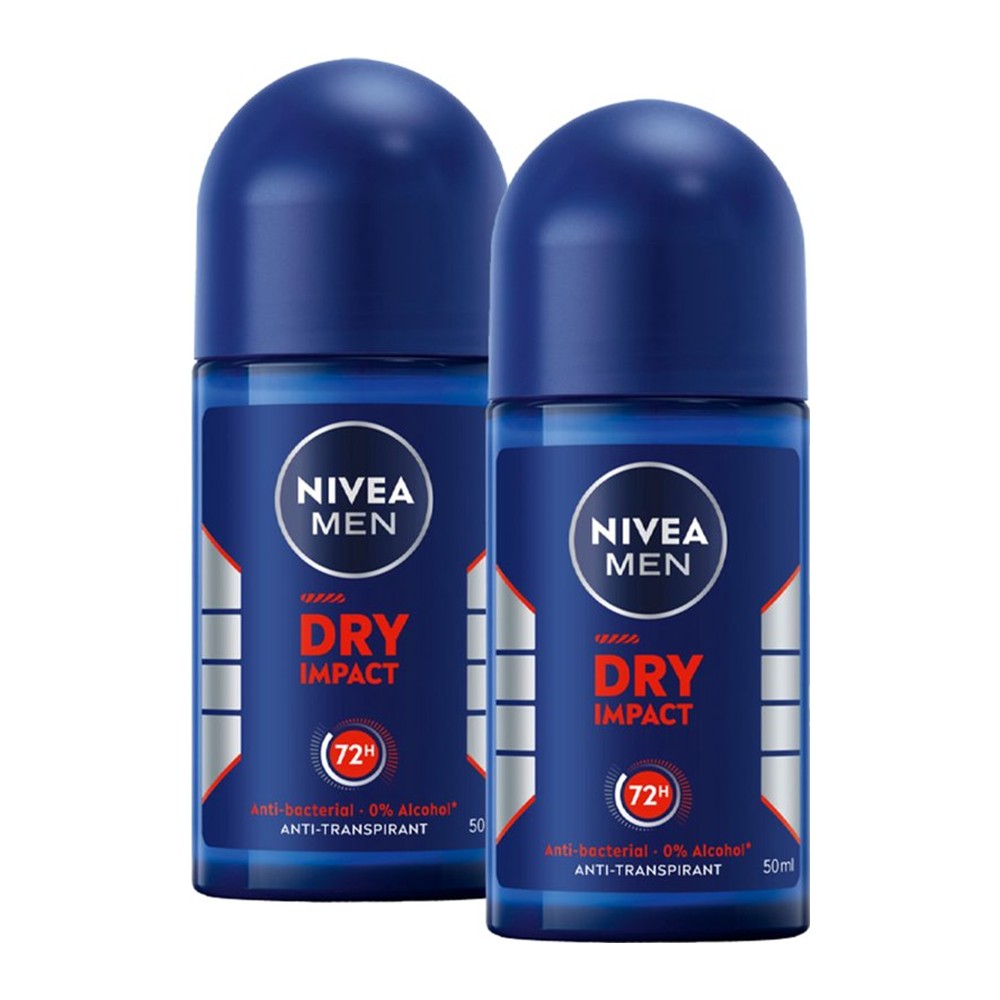 Nivea Men - Deodorant - Roller - Dry Impact - 2 x 50ml