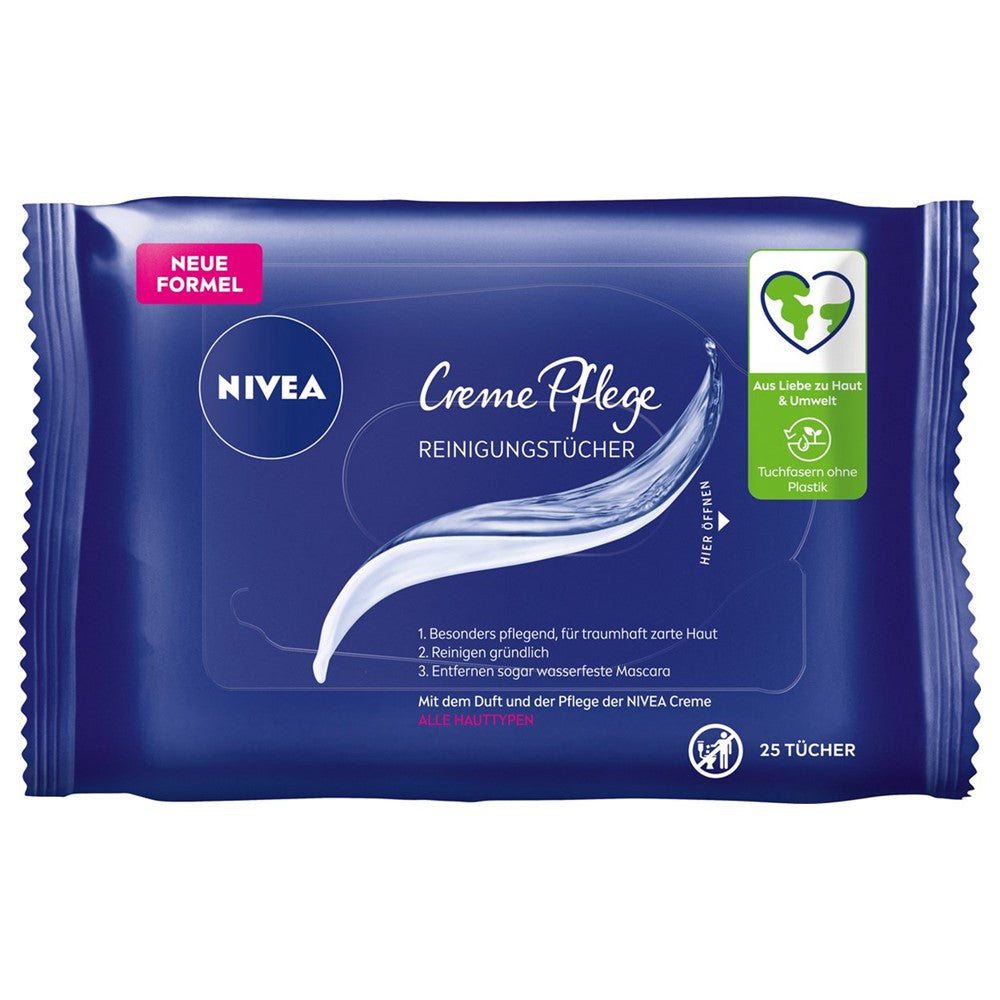 Nivea - Gezichtsreiniging - Doekjes - Cream Care - 25 Stuks