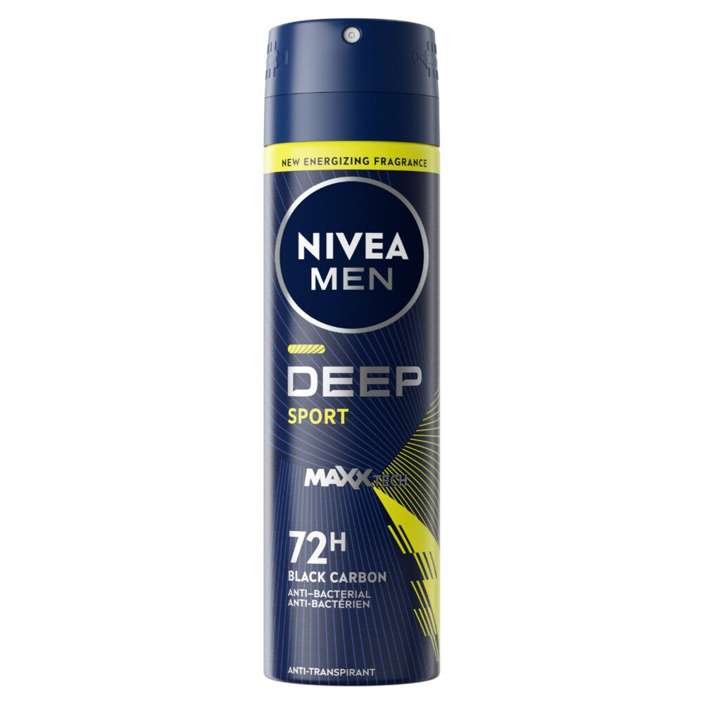 Nivea Men - Deodorant - Spray - Deep Sport - Black Carbon - 150ml
