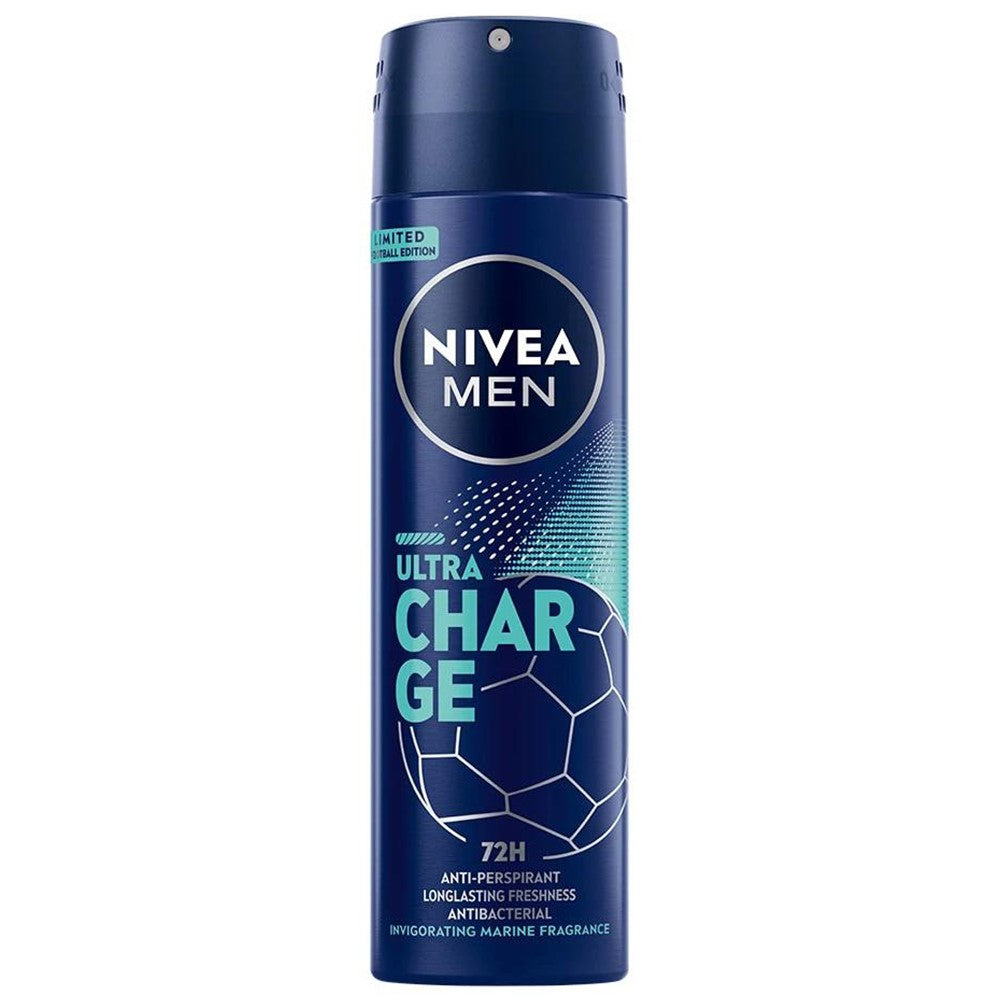 Nivea Men - Deodorant - Spray - Ultra Charge - Invigorating Marine Fragrance - 150ml