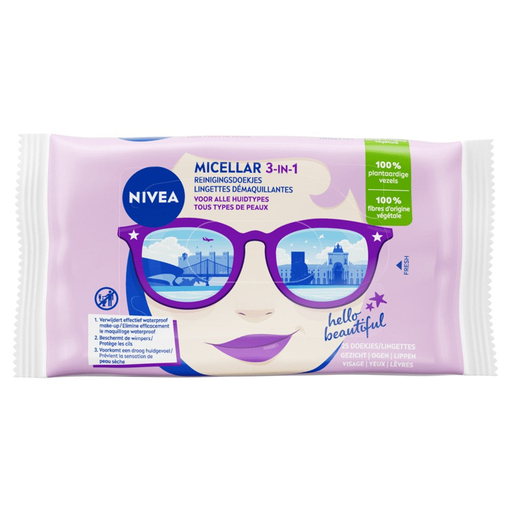 Nivea - Reinigingsdoekjes - Micellar - Alle huidtypes - 25 Stuks