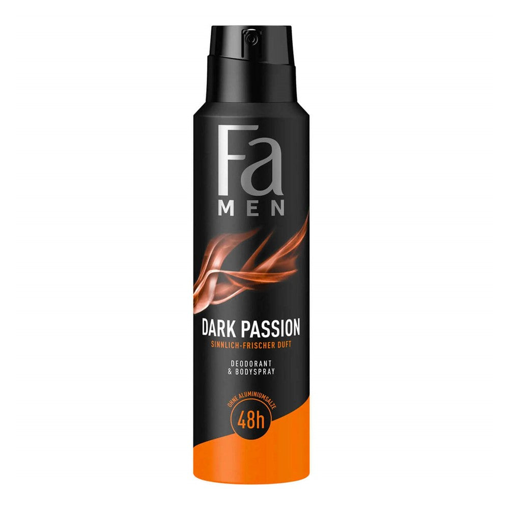 Fa Men - Deodorant - Spray - Dark Passion - Sensual Fresh Scent - 150ml