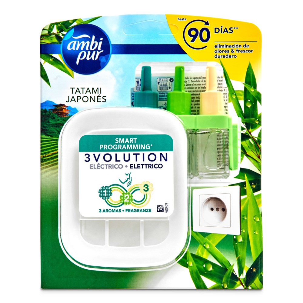 Ambi Pur - Elektrisch Luchtverfrisser - Starterset - 3 Volution - Plug - Japan Tatami - 21ml