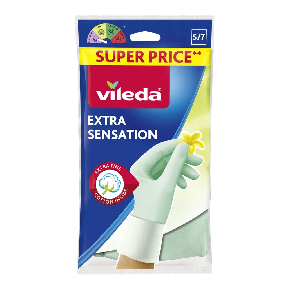 Vileda - Huishoud artikelen - Gloves - Size S Extra Sensation - 1 Paar