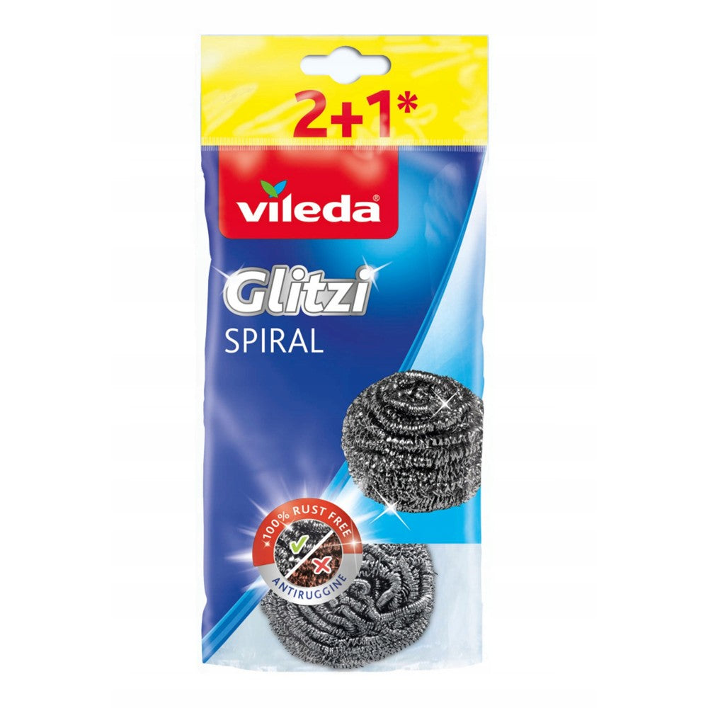 Vileda - Huishoud artikelen - Scourer 2+1 - Metallic - 3 Stuks