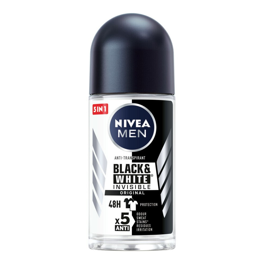 Nivea Men - Deodorant - Roller - Black & White Invisible - Original - 50ml