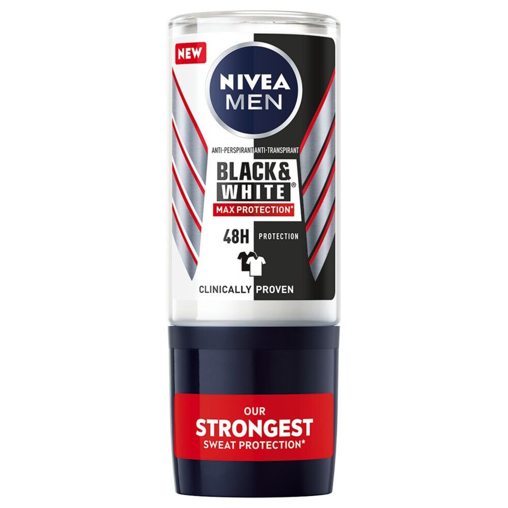 Nivea Men - Deodorant - Roller - Max Protection - Black & White - 50ml