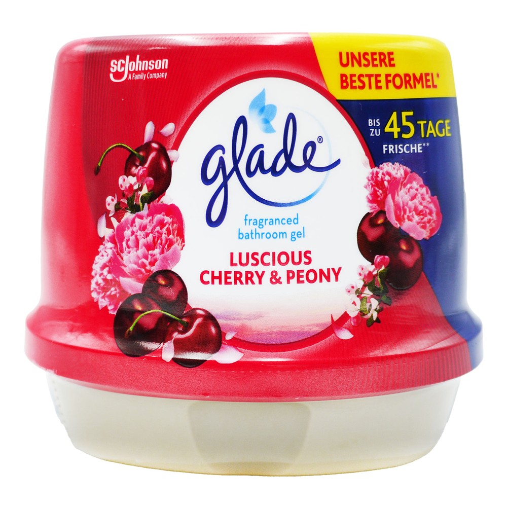 Glade - Luchtverfrisser - Gel - Bathroom - Luscious Cherry & Peony - 180g