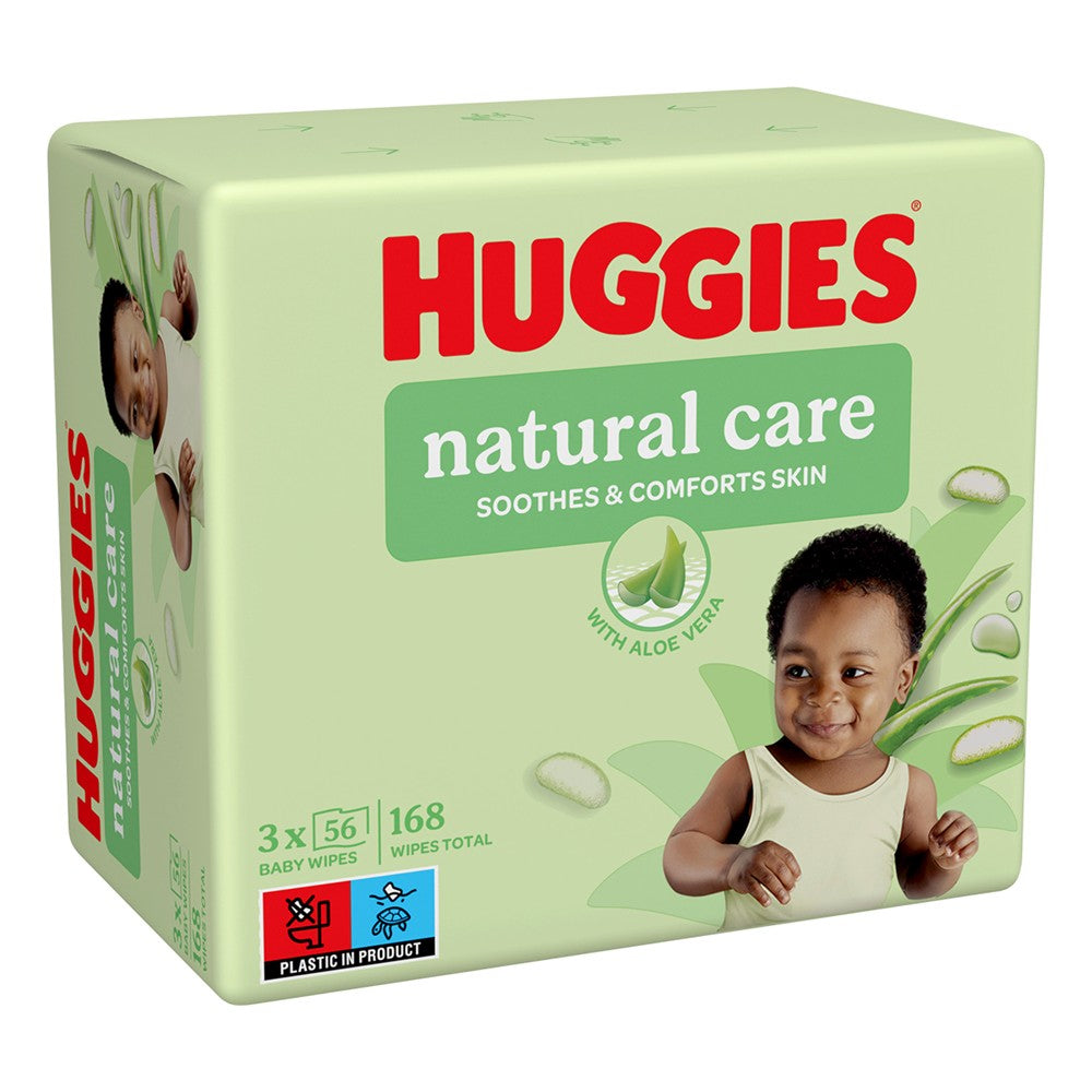 Huggies - Babydoekjes - Natural Care - 3x56 Stuks