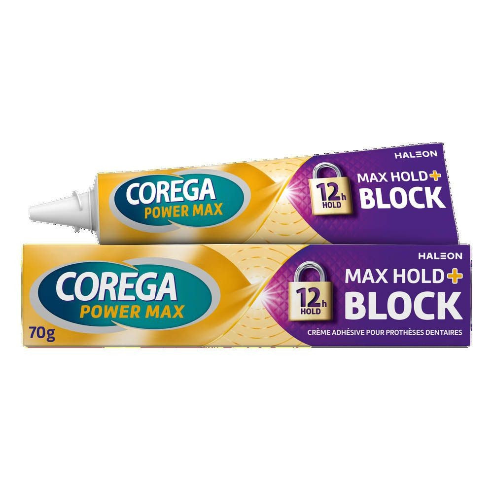Corega - Kunstgebitverzorging - Pasta - Power Max - Hold + Block - Seal - 70g