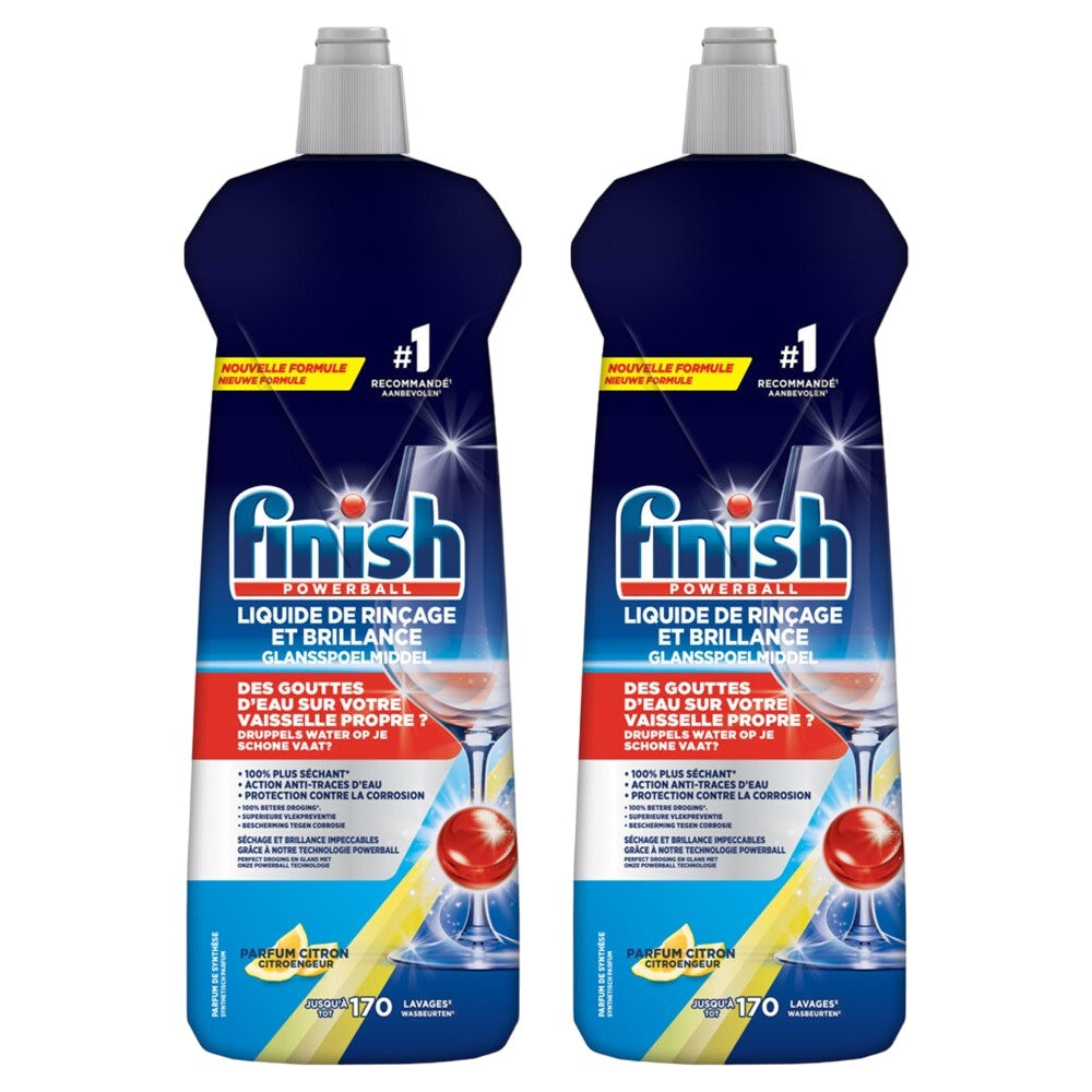 Finish - Vaatwas - Glansspoelmiddel - Powerball - Citroengeur - 2x800ml