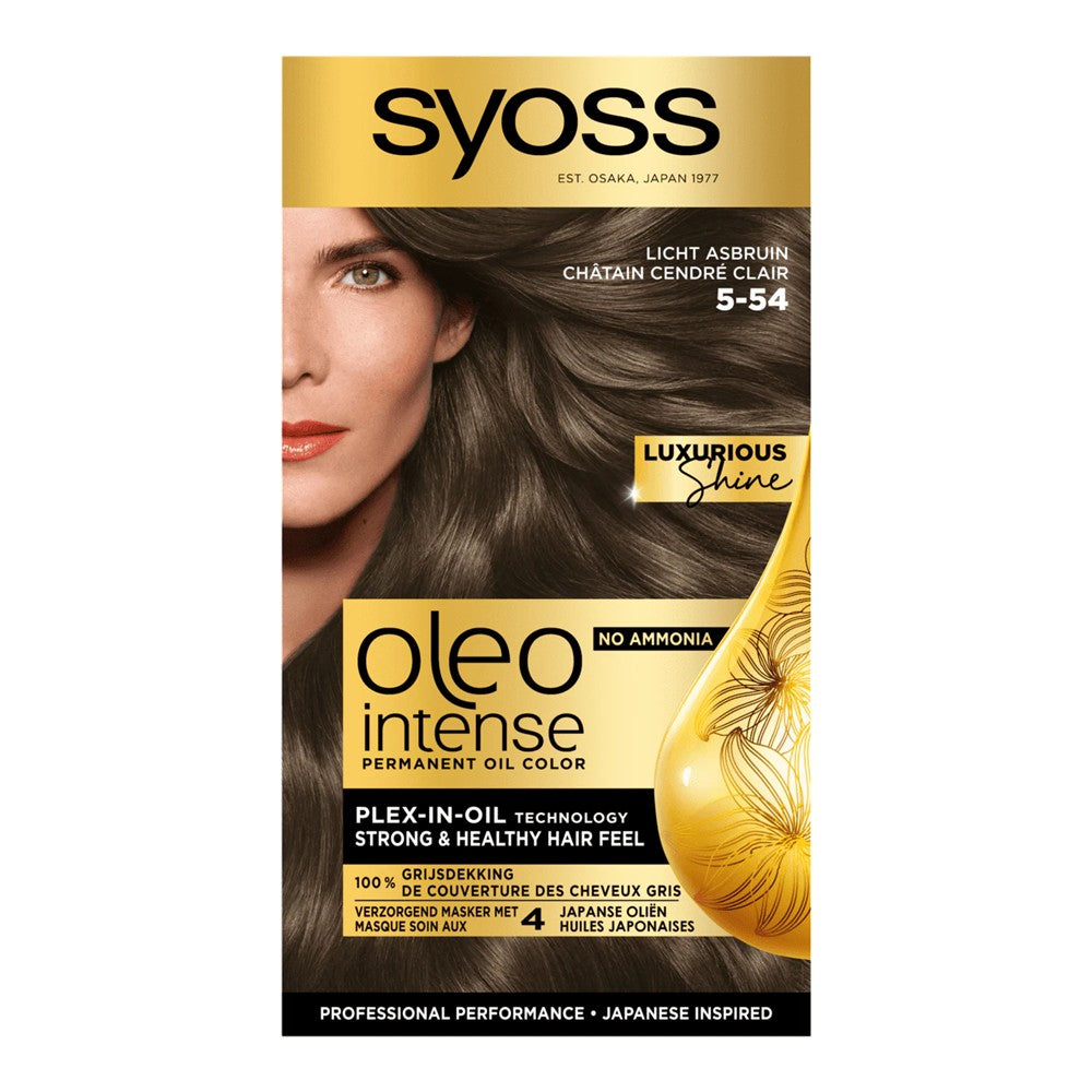 Syoss - Haarverf - Oleo Intense - Licht Asbruin - Nr. 5-54 - 1 Stuk