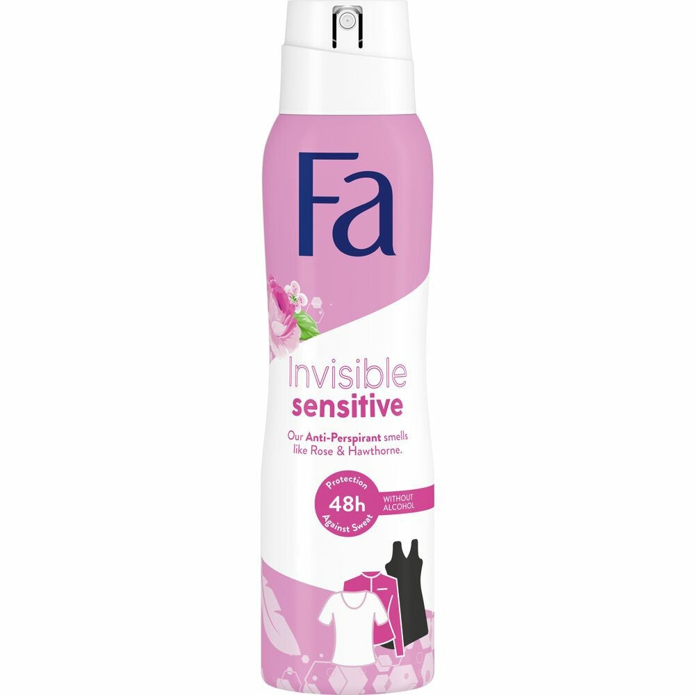 Fa - Deodorant - Spray - Invisible Sensitive - Rose & Hawthorn - 150ml