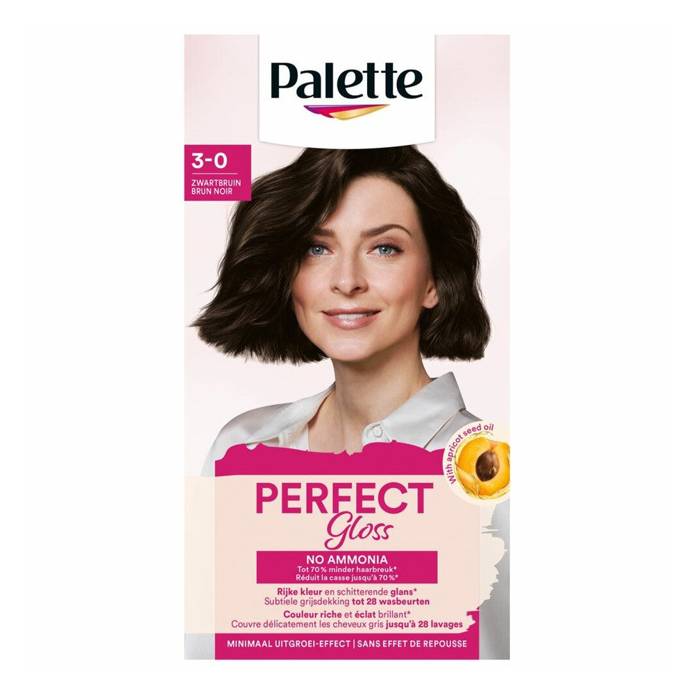 Poly Palette - Haarverf - 3-0 - Perfect Gloss - Zwartbruin - 1 Stuk