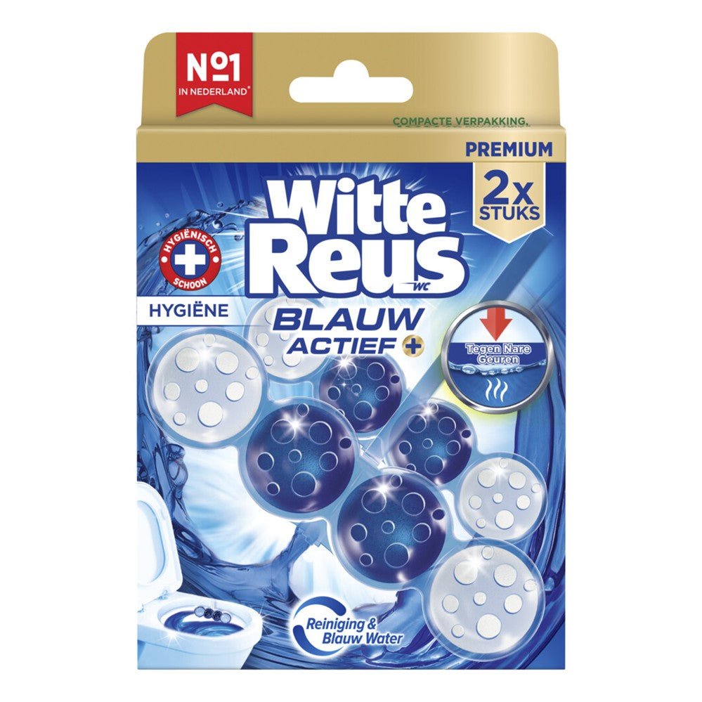 Witte Reus - Toiletblok - Blauw Actief - Reiniging & Blauw Water - 2x50g
