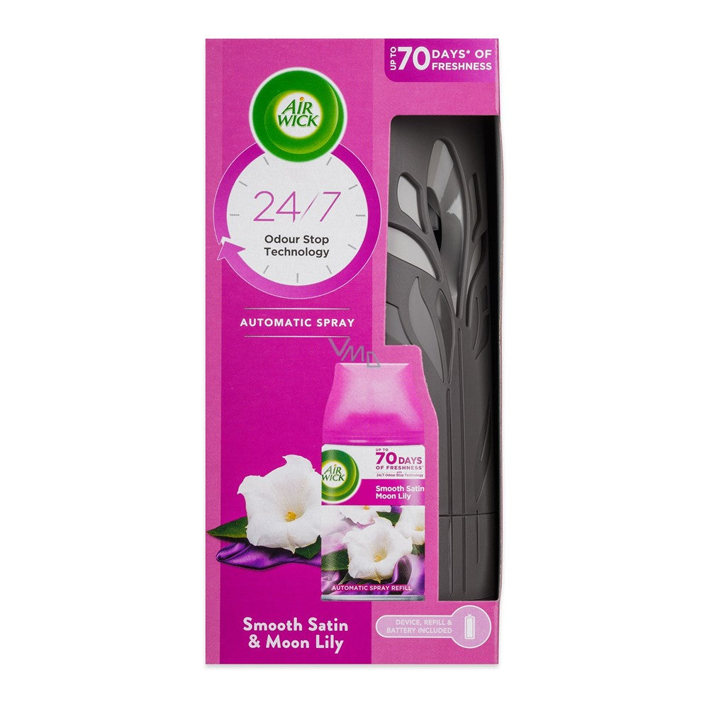 Air Wick - Luchtverfrisser - Starterset - Freshmatic Max - Smooth Satin & Moon Lily - 250ml
