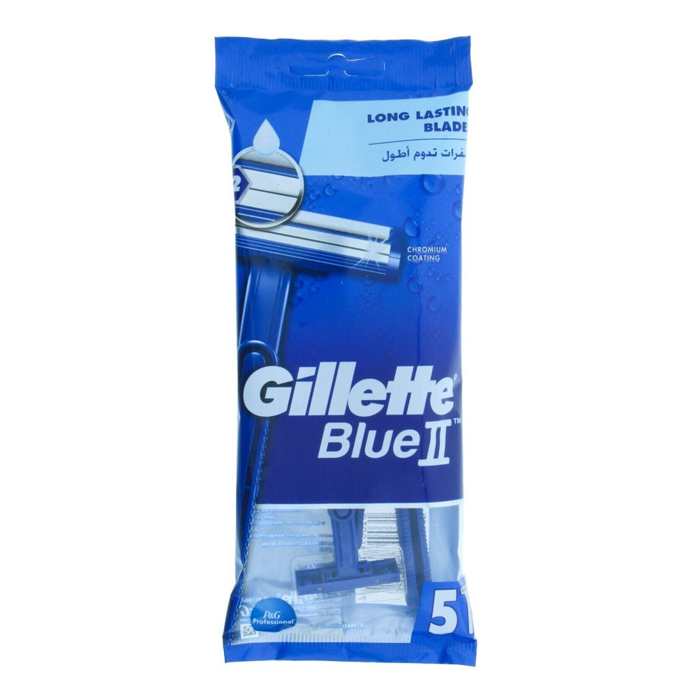Gillette Blue II - Scheermesjes - Long Lasting Blade - 5 Stuks