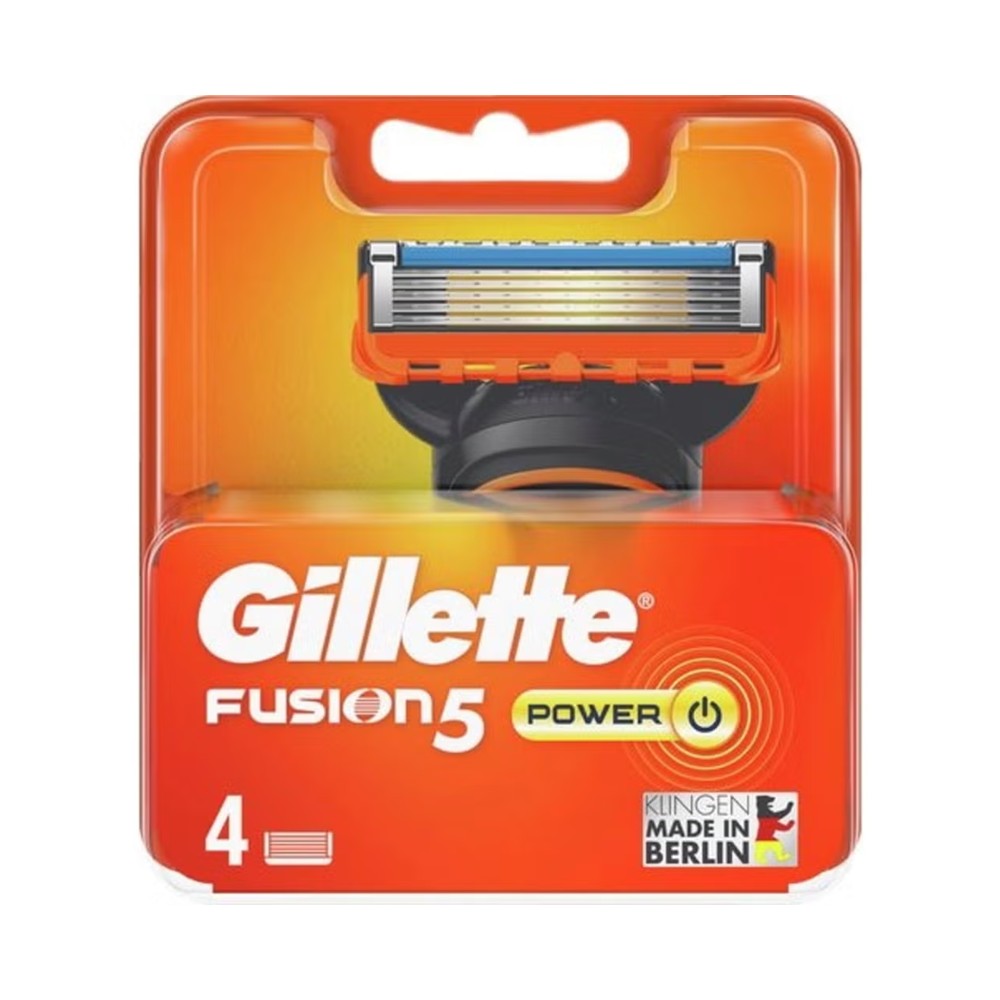 Gillette - Scheermesjes - 5 Messen - Fusion 5 - Power - 4 Stuks