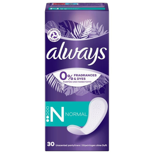 Always - Inlegkruisjes - 2 Normal - Daily Fresh - 0% Fragrances & Dyes - 30 Stuks