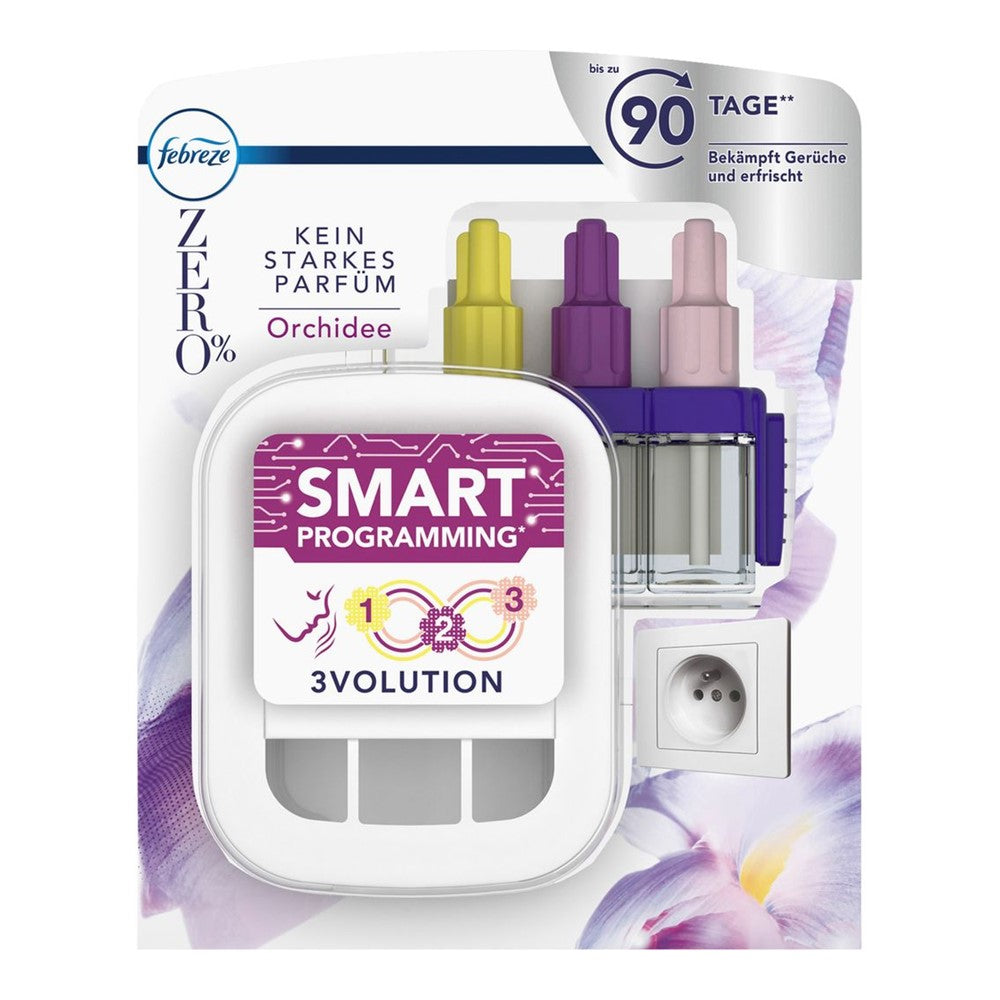Febreze - Elektrisch Luchtverfrisser - Starterset - 3 Volution - Plug - Zero% - Orchid - 20ml
