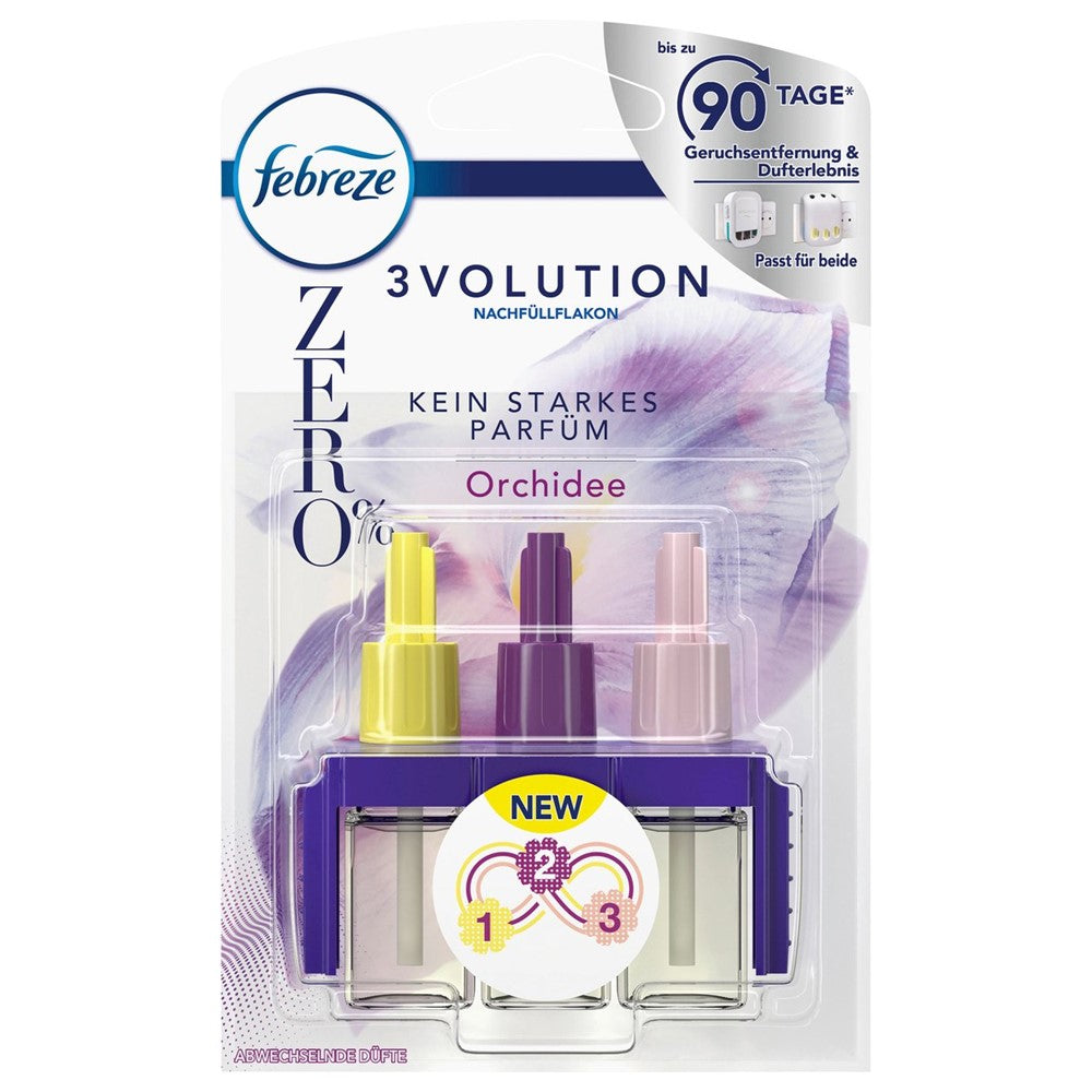 Febreze - Elektrisch Luchtverfrisser - Navulling - 3 Volution - Zero% - Orchid - 20ml