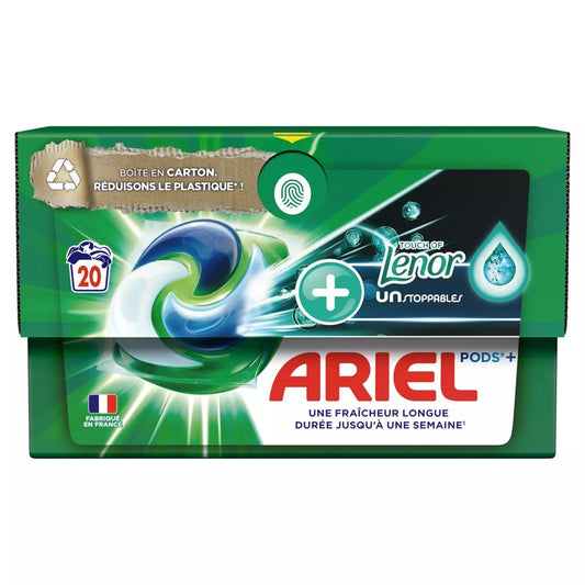 Ariel - Wasmiddel - Pods - Touch of Lenor Unstopables - Blue - 20wb/444g