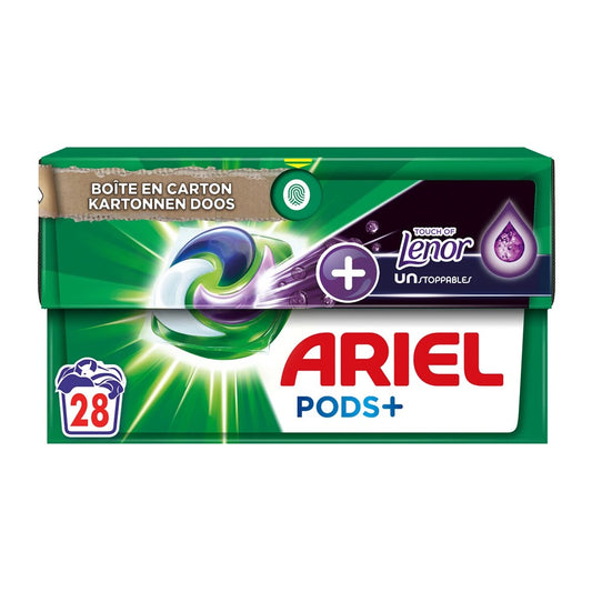 Ariel - Wasmiddel - Pods - Touch of Lenor Unstopables - Purple - 28Wb/621.6g