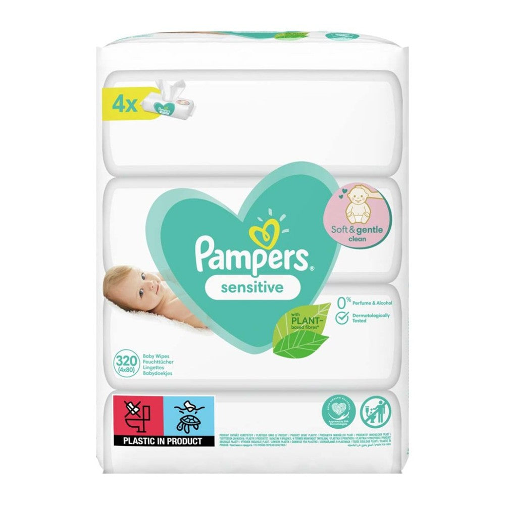 Pampers - Babydoekjes - Sensitive - 4x80 Stuks