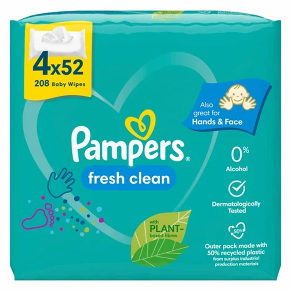 Pampers - Babydoekjes - Fresh & Clean - 4x52 Stuks