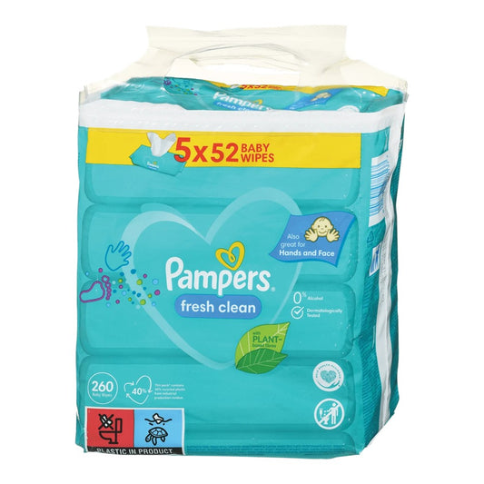 Pampers - Babydoekjes - Fresh Clean - 5x52 Stuks