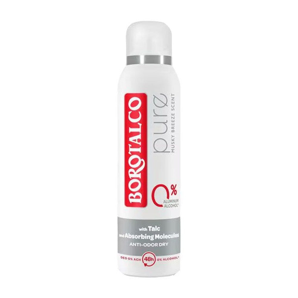 Borotalco - Deodorant - Spray - Pure - 0% Aluminum Salts - 150ml
