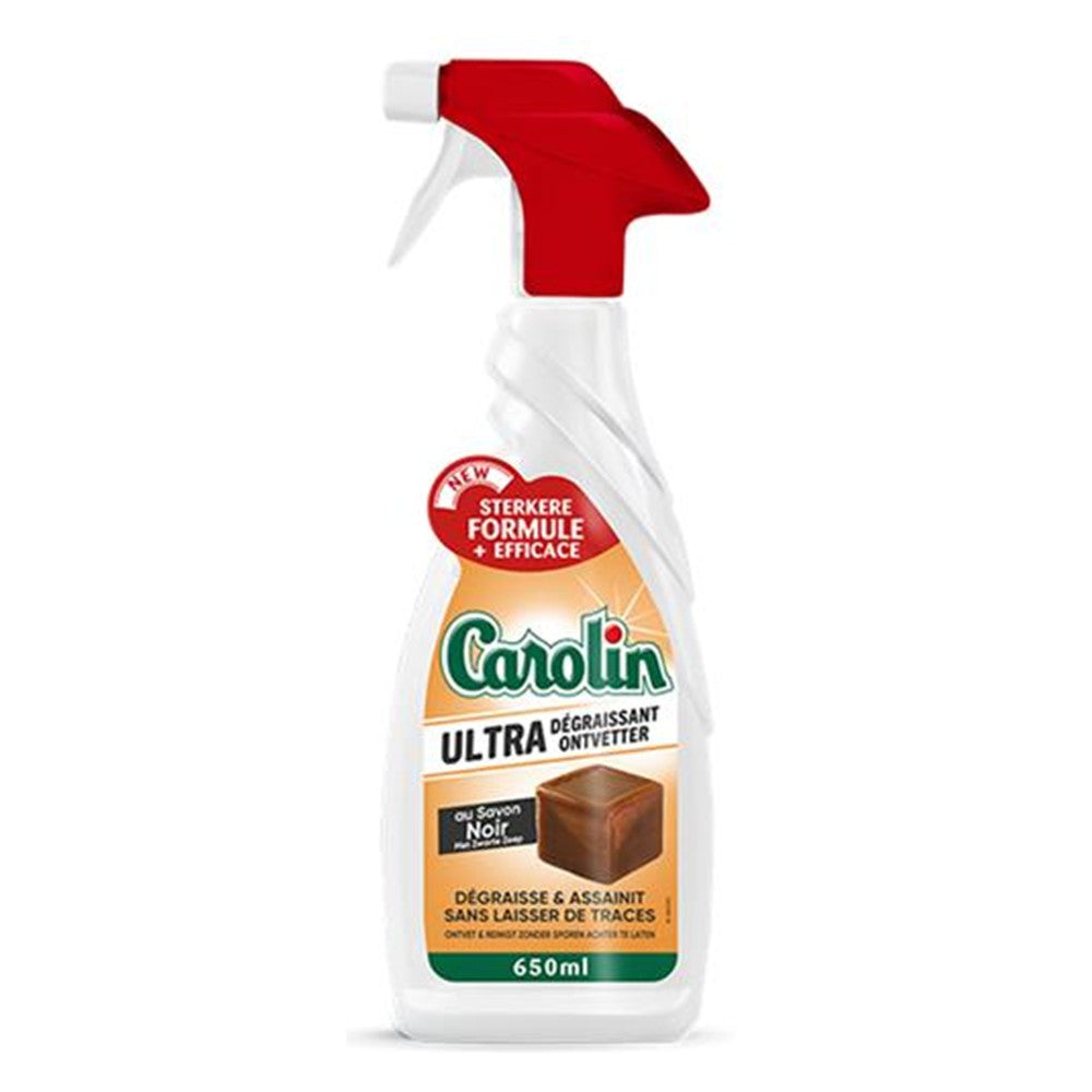 Carolin - Ontvetter - Spray - Ultra Degreaser - met Zwarte zeep - 650ml