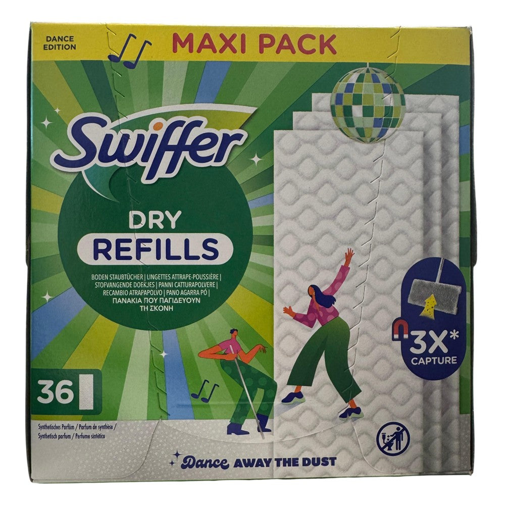 Swiffer - Vloerdoekjes - Navulling - Dry - Dance Edition - 36 Stuks
