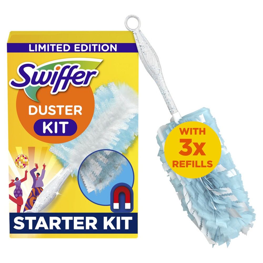 Swiffer - Duster - Starterset - 1 Apparaat + 3 Navulling - Dance Edition - 3 Stuks