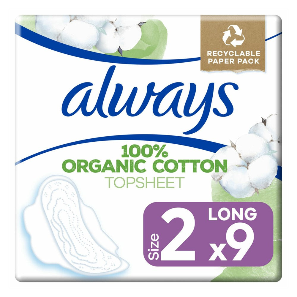 Always - Maandverband - 2 Long - Cotton Protection - 9 Stuks