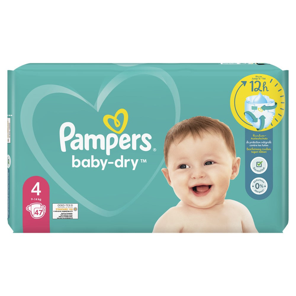 Pampers Baby-Dry - Luiers - Size 4 - 9-14kg - 47 Stuks
