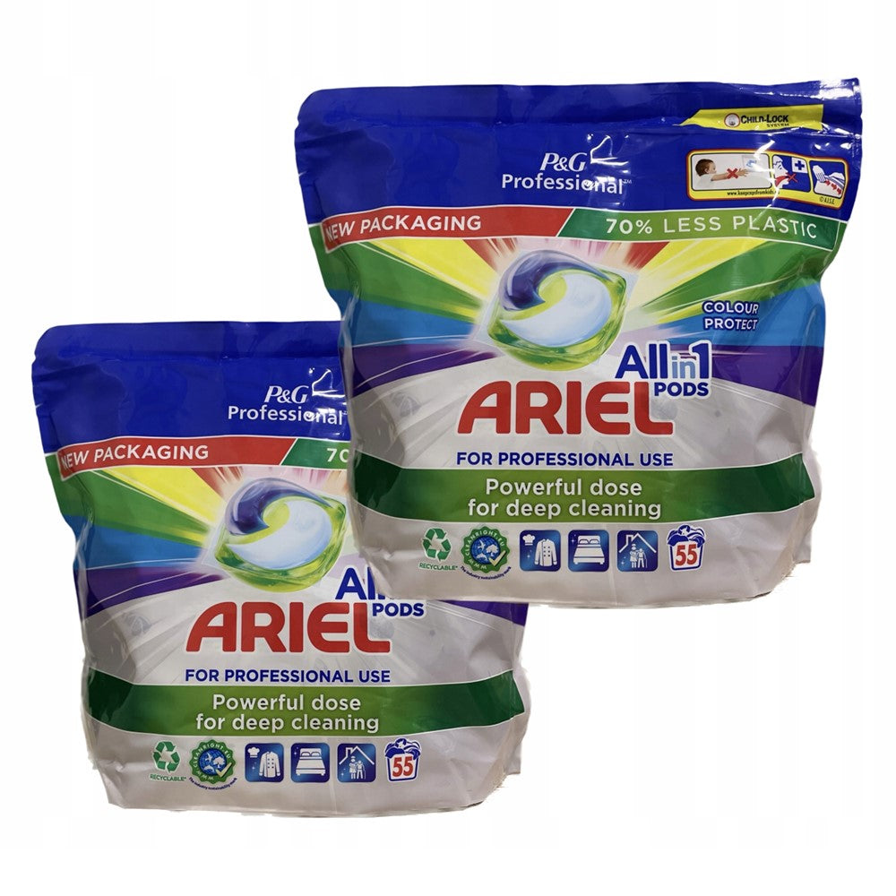 Ariel - Wasmiddel - Pods - Professional - All-in 1 Colour Protect - 2 x 55Wb/1309g
