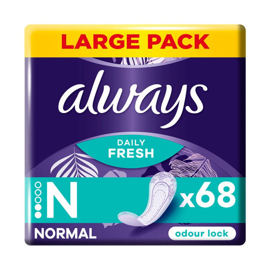 Always - Inlegkruisjes - 2 Normal - Daily Fresh - Odour Lock - 68 Stuks