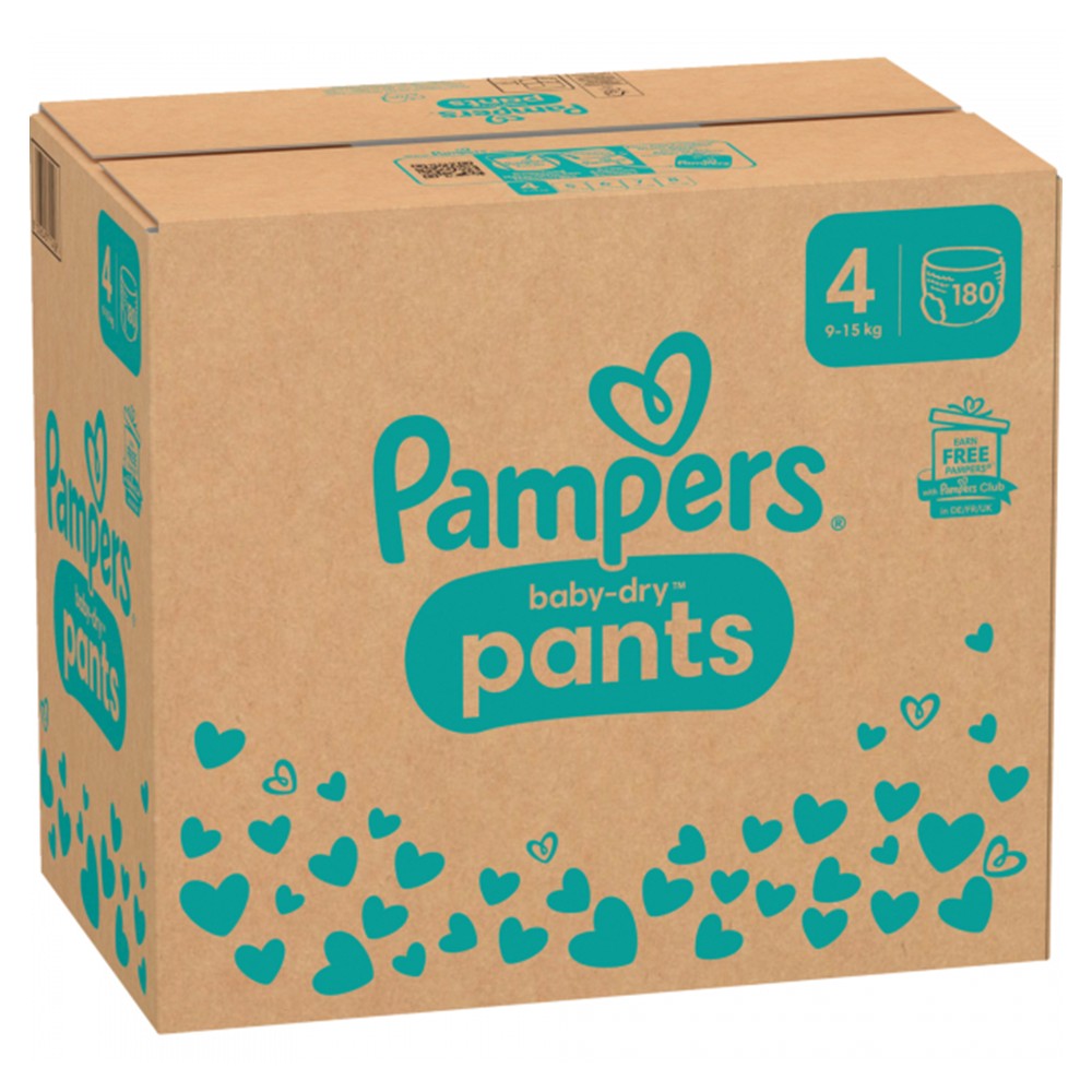 Pampers Baby-Dry - Luiers - Size 4 - 9-15kg - 180 Stuks