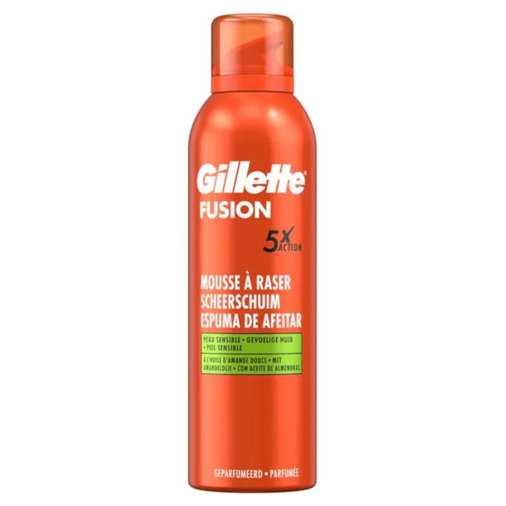 Gillette Fusion - Scheerschuim - Sensitive - Almond Oil - 250ml