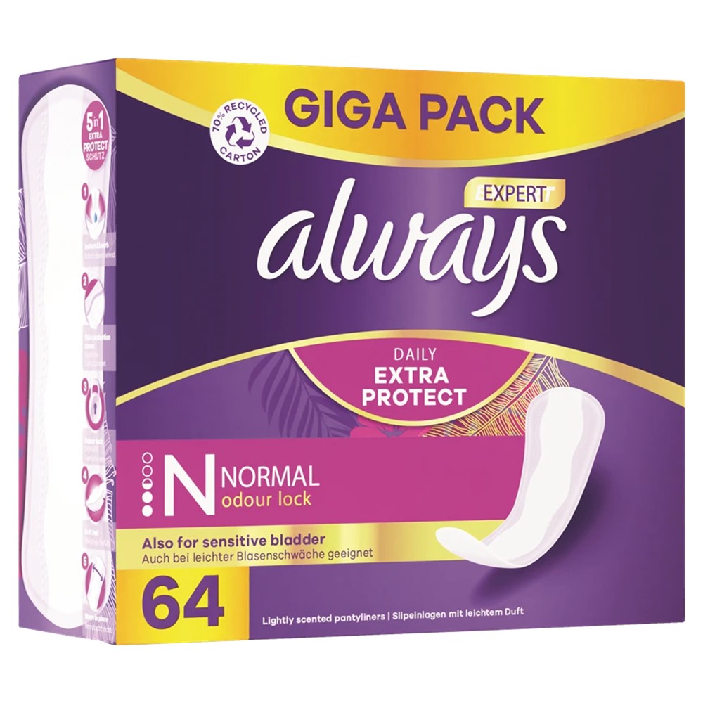 Always - Inlegkruisjes - 2.5 Normal - Expert - Daily Extra Protect - 64 Stuks