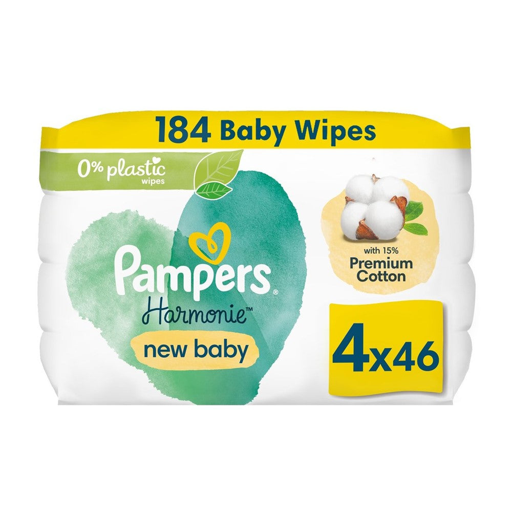 Pampers - Babydoekjes - Harmonie - New Baby - 4x46 Stuks