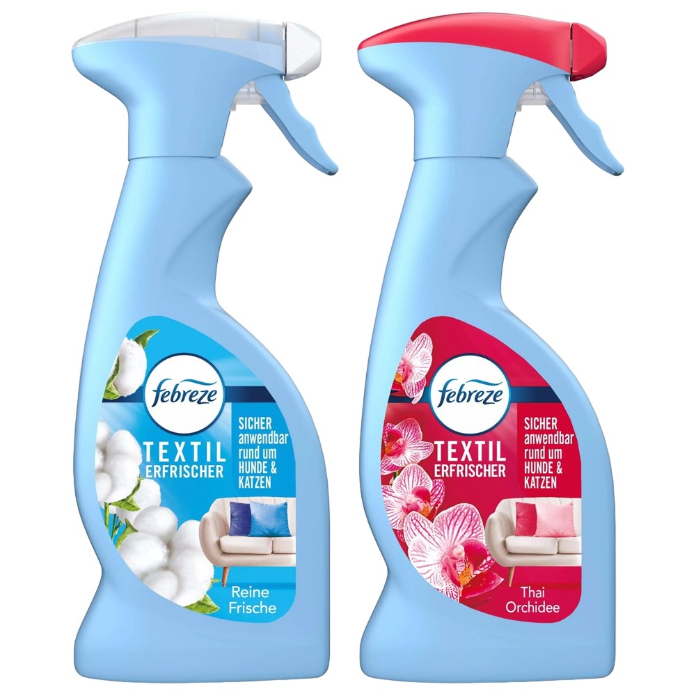 Febreze - Display - Textielverfrisser - Spray - Pure Freshness & Thai Orchids - 12 x 375ml
