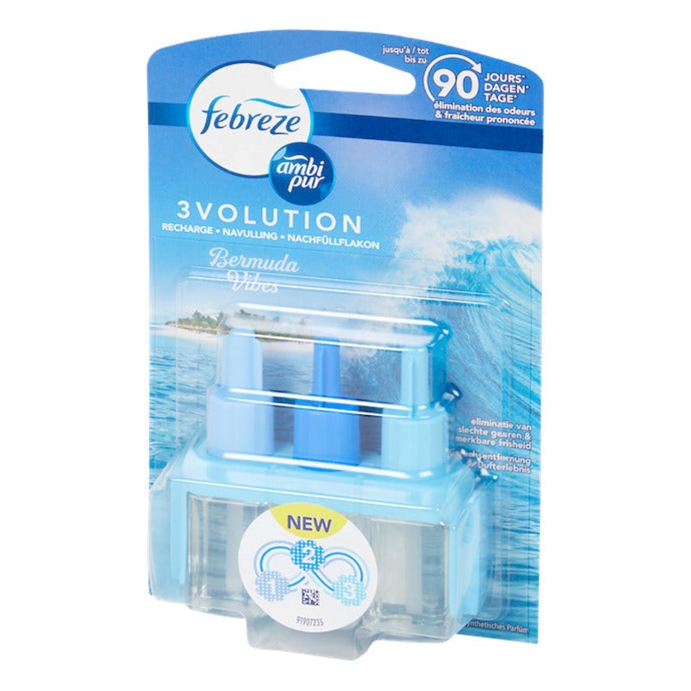 Febreze - Luchtverfrisser - Navulling - 3 Volution - Bermuda Vibes - 20ml