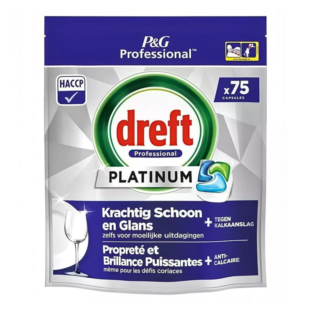 Dreft Platinum - Wasmiddel - Capsule - Professional - 75Wb/1118g