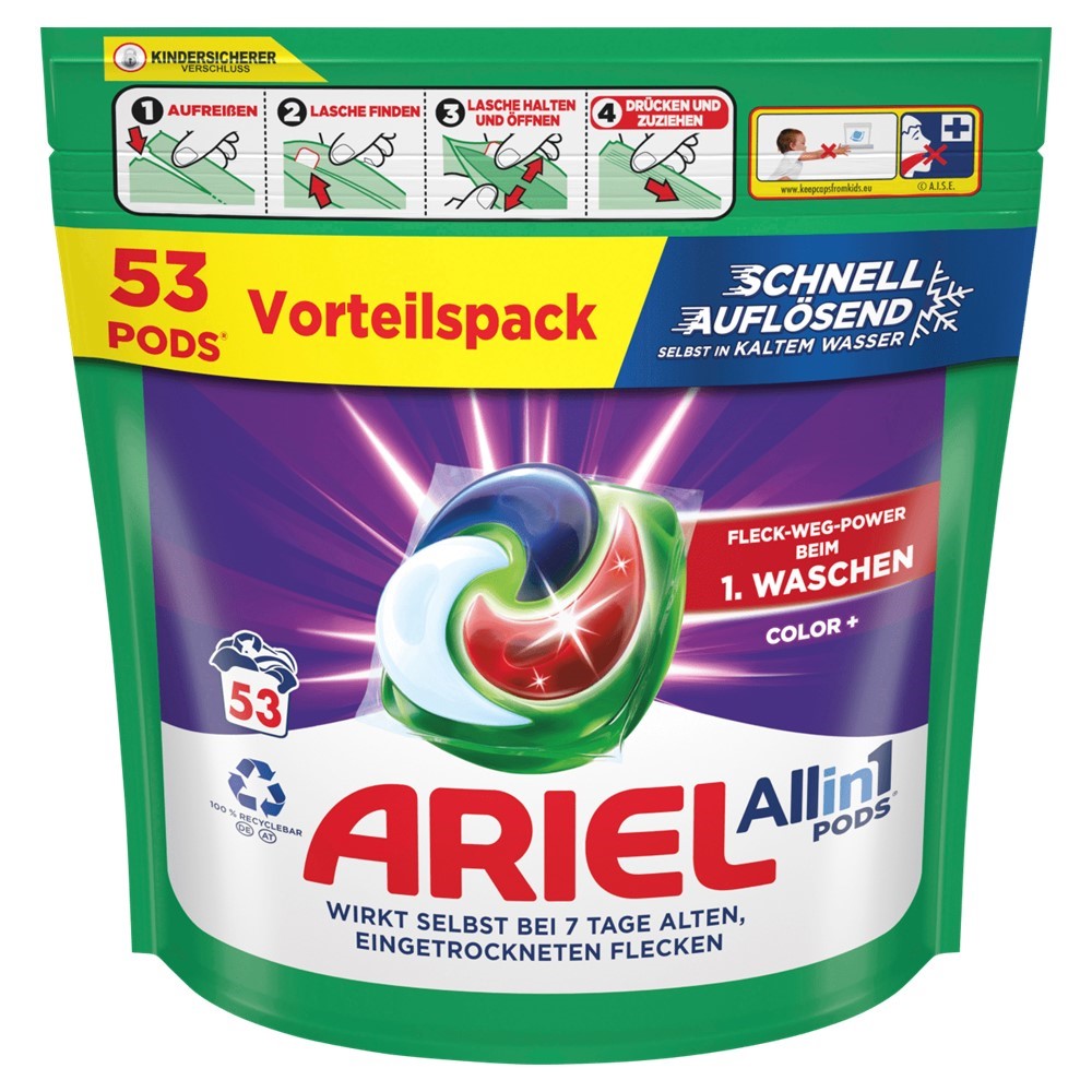 Ariel - Wasmiddel - Pods - All in 1 Pods - Color - 53Wb/1081,2g